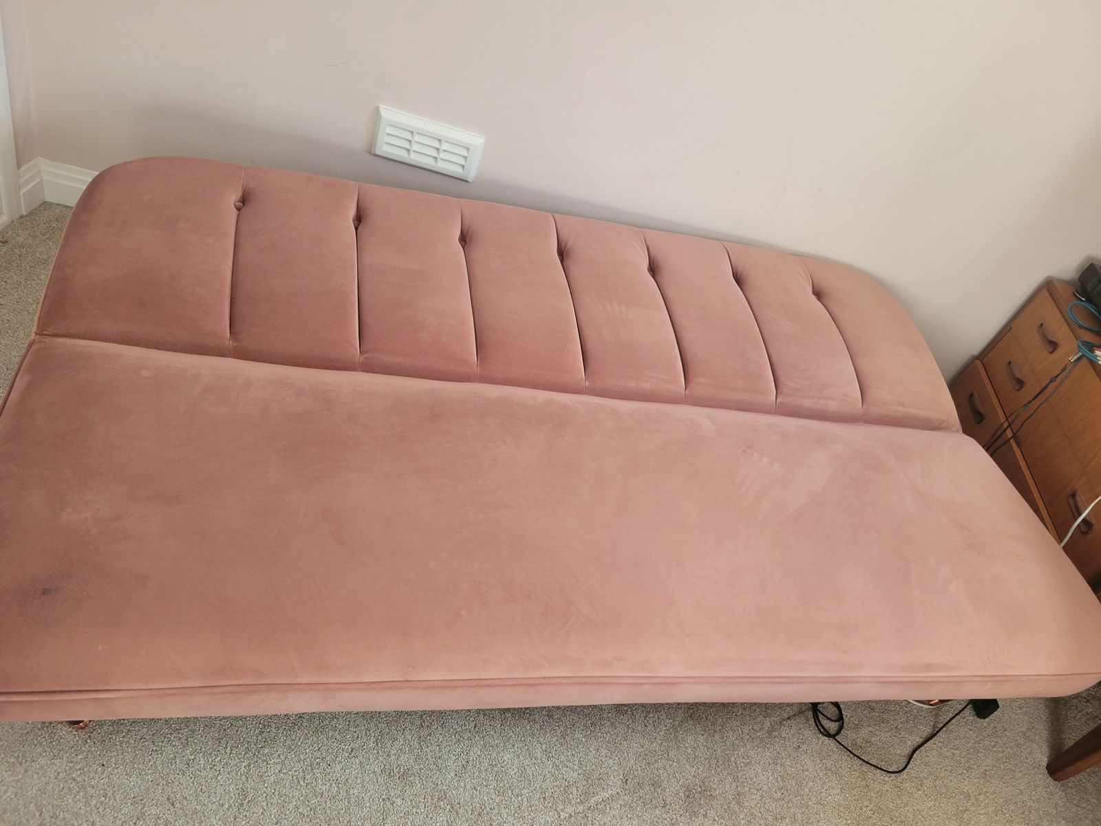 Furniture Made.Com Blush Pink Velvet Sofabed And Chair Storage 3 Piece Set photo