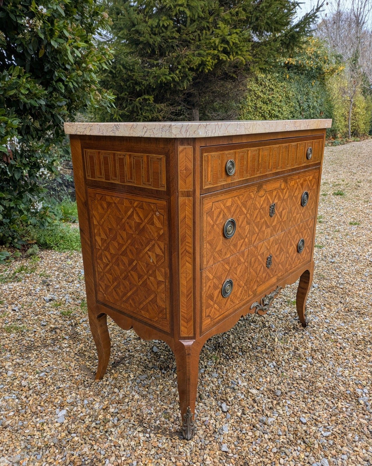 Pretty 19th Century French Inlaid Commode Chest photo 1100.0