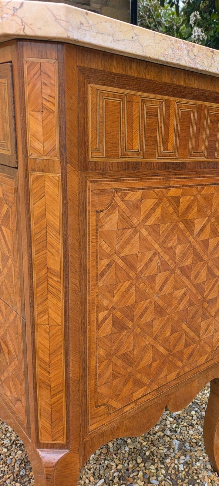 Pretty 19th Century French Inlaid Commode Chest photo vintage