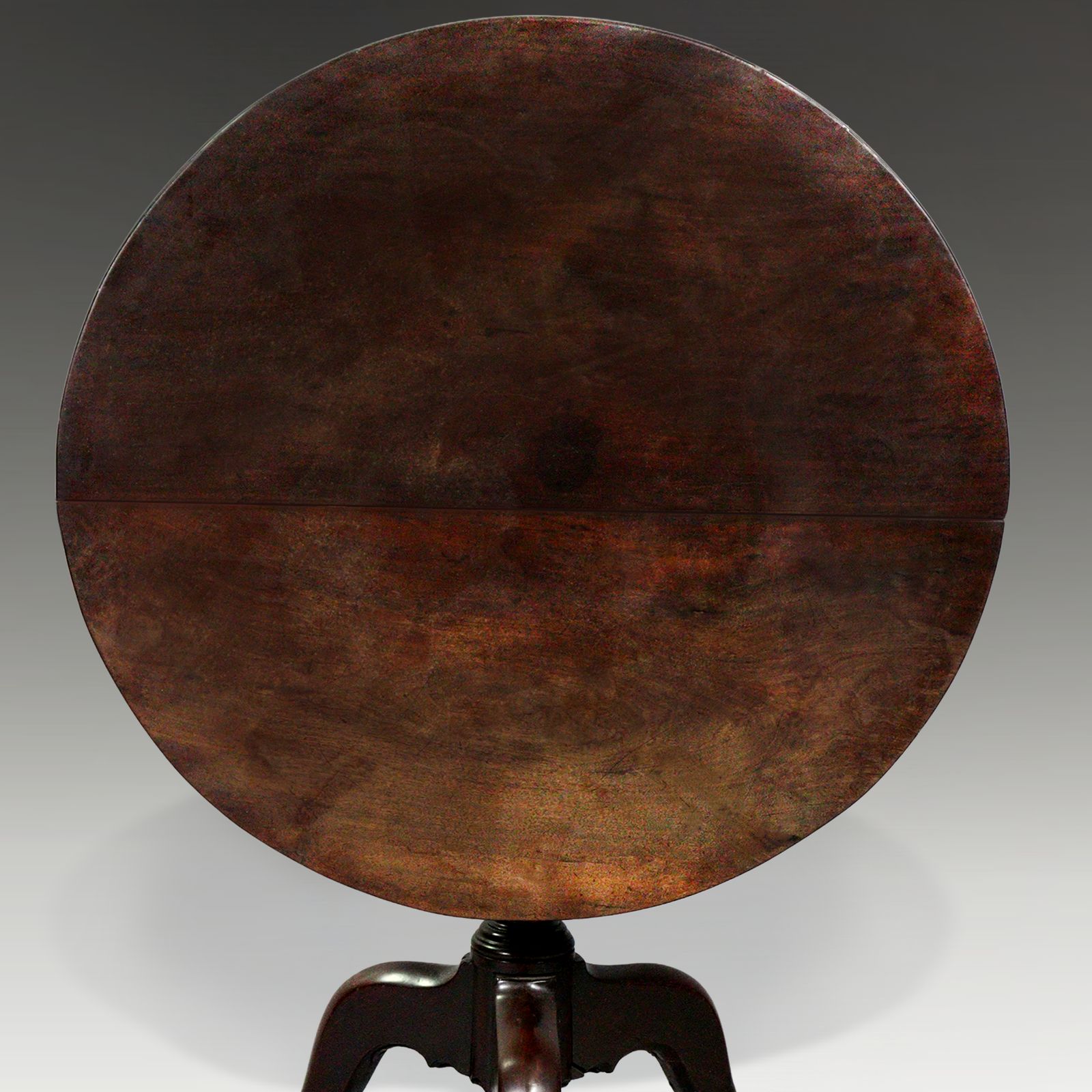 Rare 18thc Anglo Chinese Export Furniture Padouk & Zitan Large Tripod Table Circa 1750
