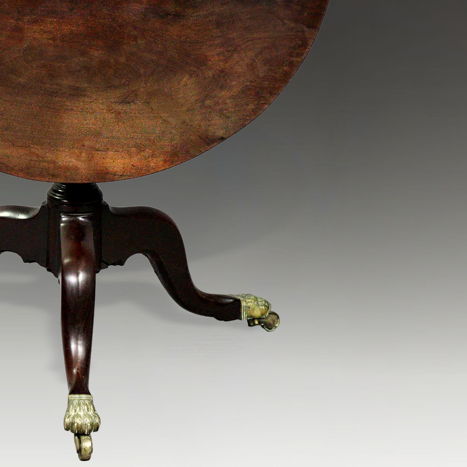 Rare 18thc Anglo Chinese Export Furniture Padouk & Zitan Large Tripod Table Circa 1750 photo vinterior