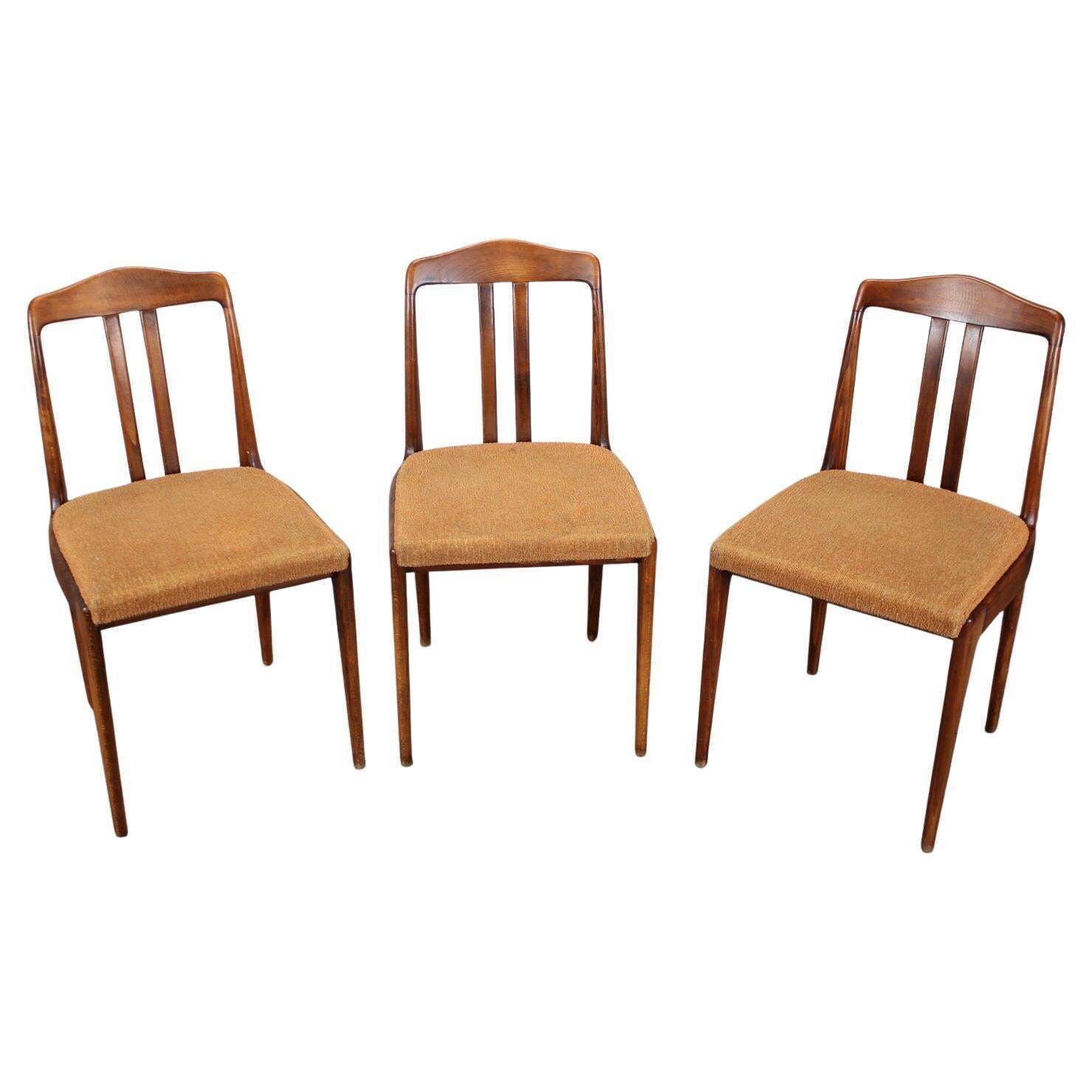 1970s Set Of Three Dining Chairs By Drevotvar, Czechoslovakia