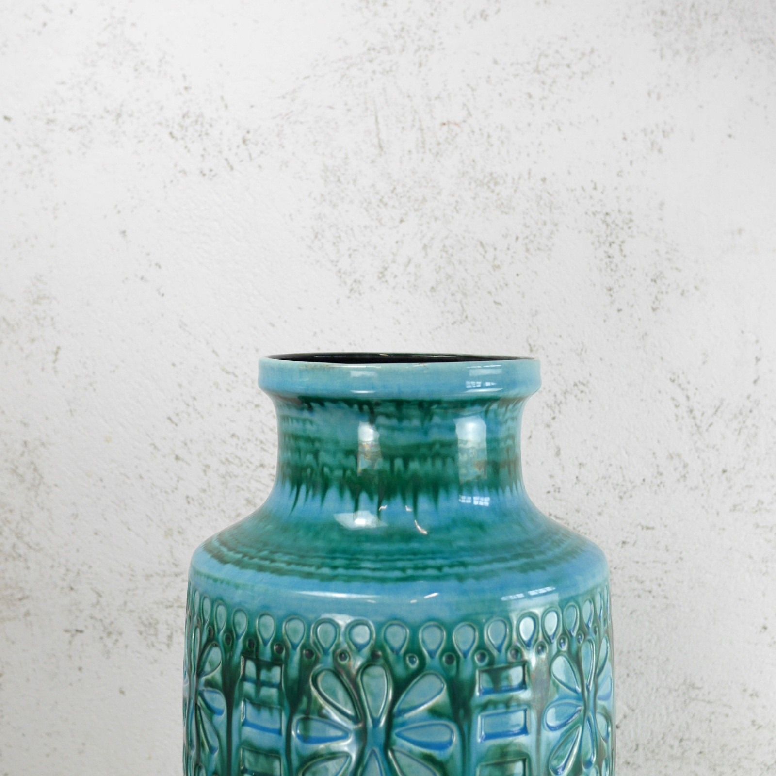 photo for sale Ex Large Vintage Mid Century Blue Green Vase West Germany Scheurich 50cm #103026