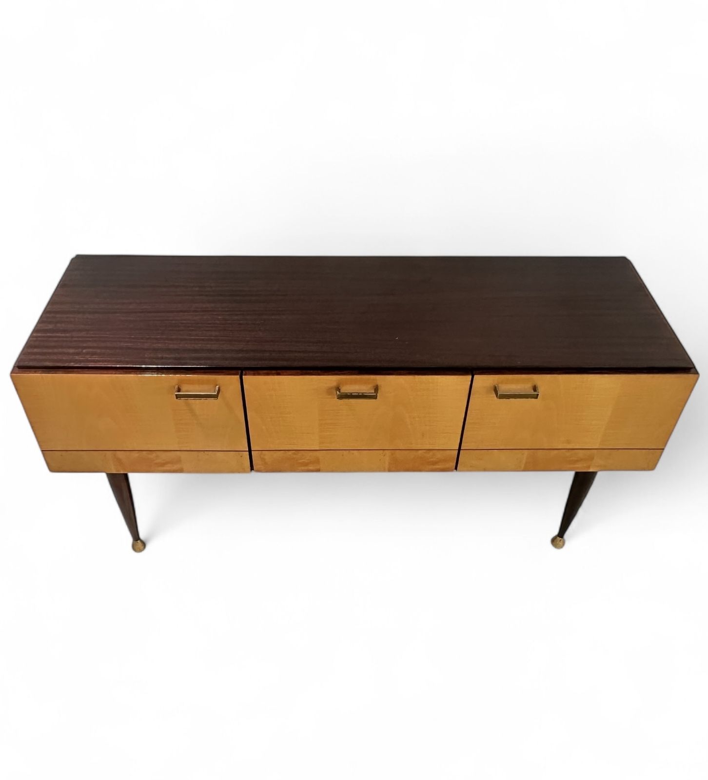 Italian Mid Century Modern Bedroom Suite Constructed In Mahogany & Burr Maple 1956 photo Furniture
