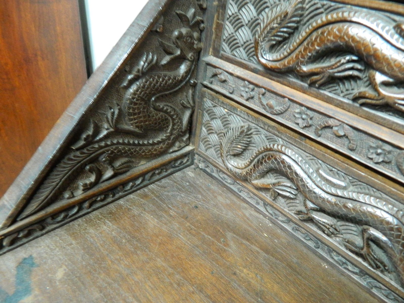photo buy Antique Chinese Dragon Carved Bureau