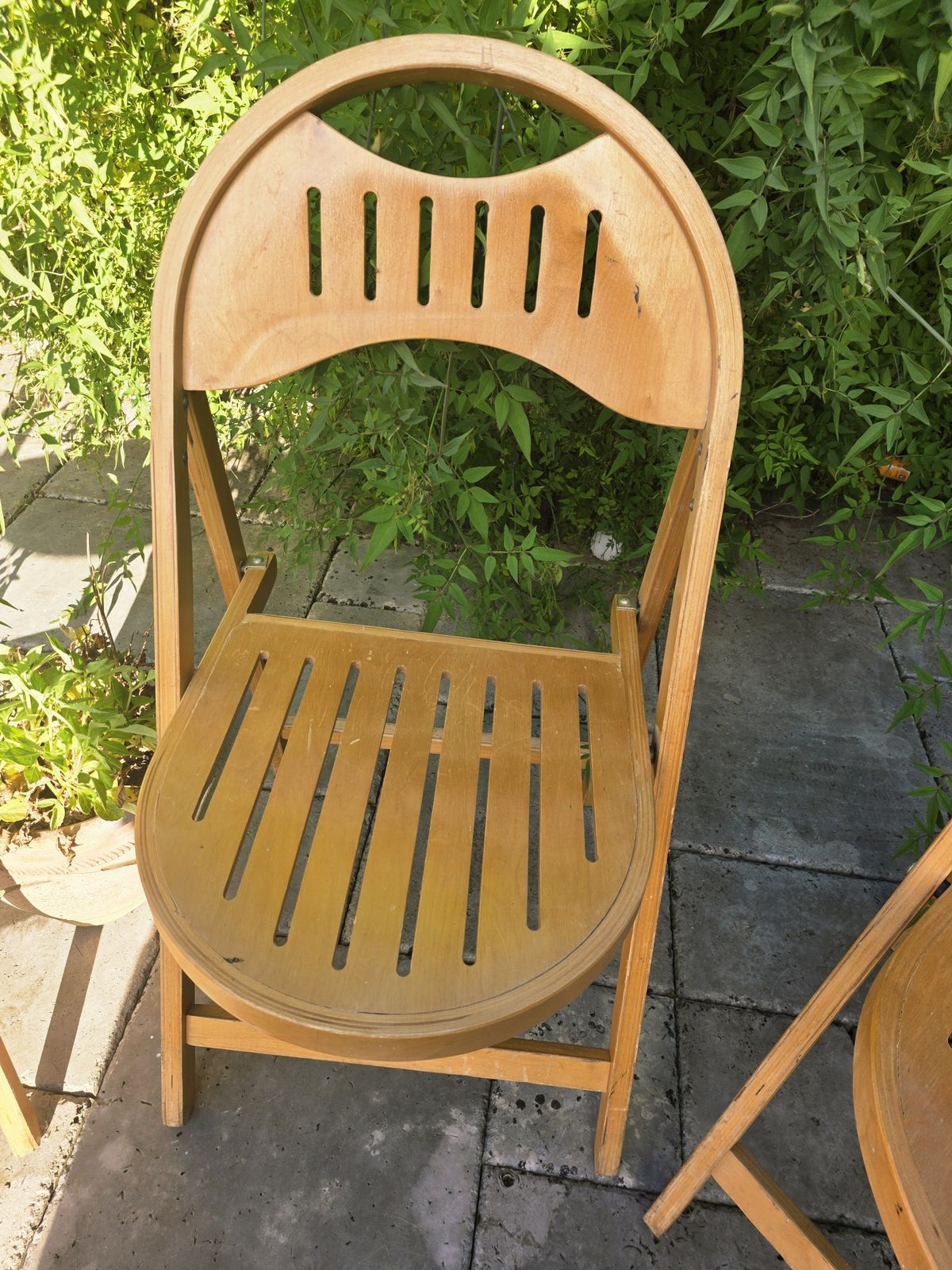 Trio Of 1950's Folding Chairs By Bentwood Otk (27) photo vintage