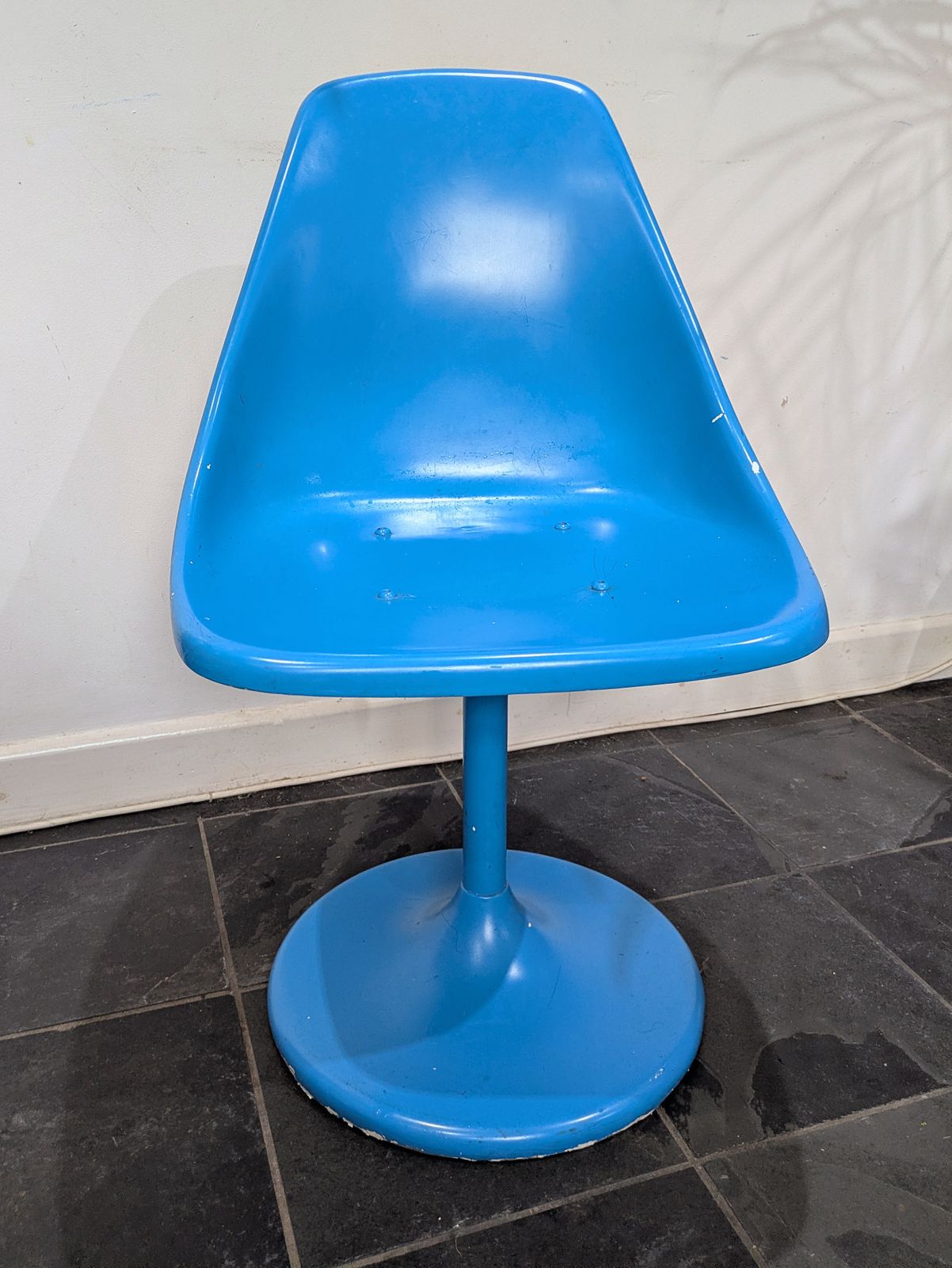 Set Of 4 Vintage 1960s Tulip Chairs   Blue   Eero Saarinen / Knoll Reproductions photo 250.0