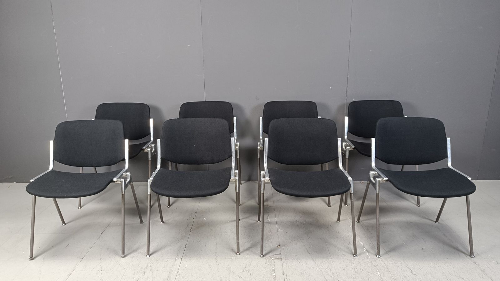 Vintage Dsc 106 Side Chairs By Giancarlo Piretti For Castelli, Set Of 8 photo Furniture