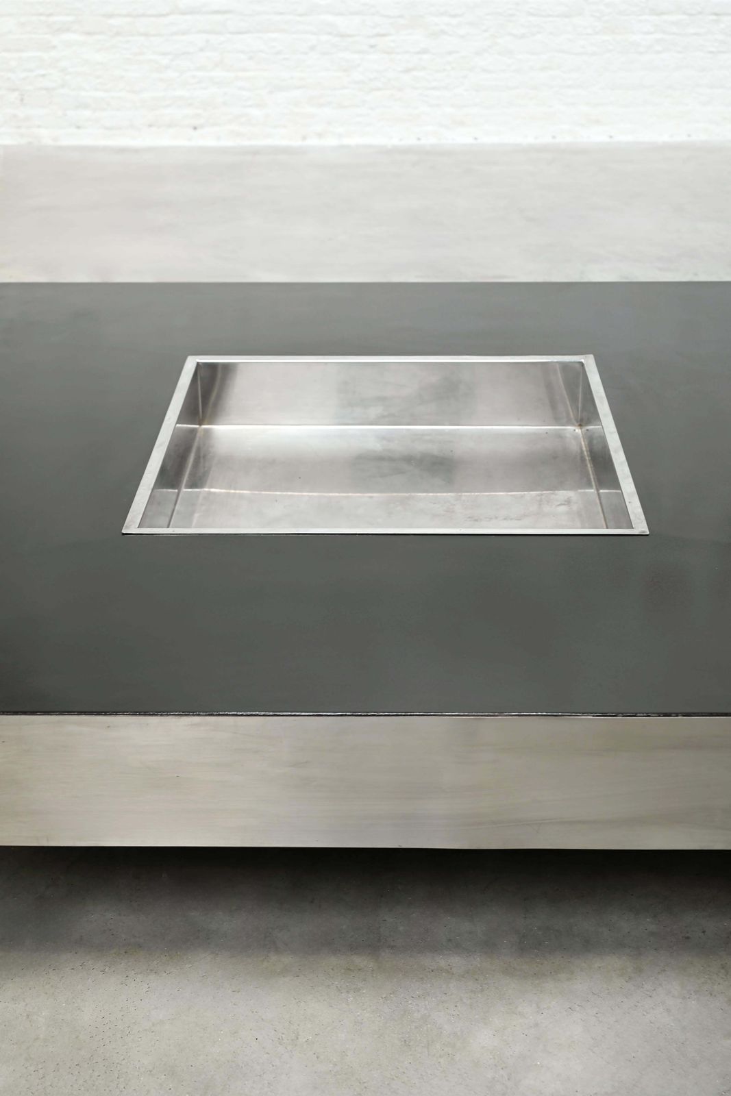 Chrome Coffee Table With Integrated Bar In The Style Of Willy Rizzo, 1970s photo vinterior
