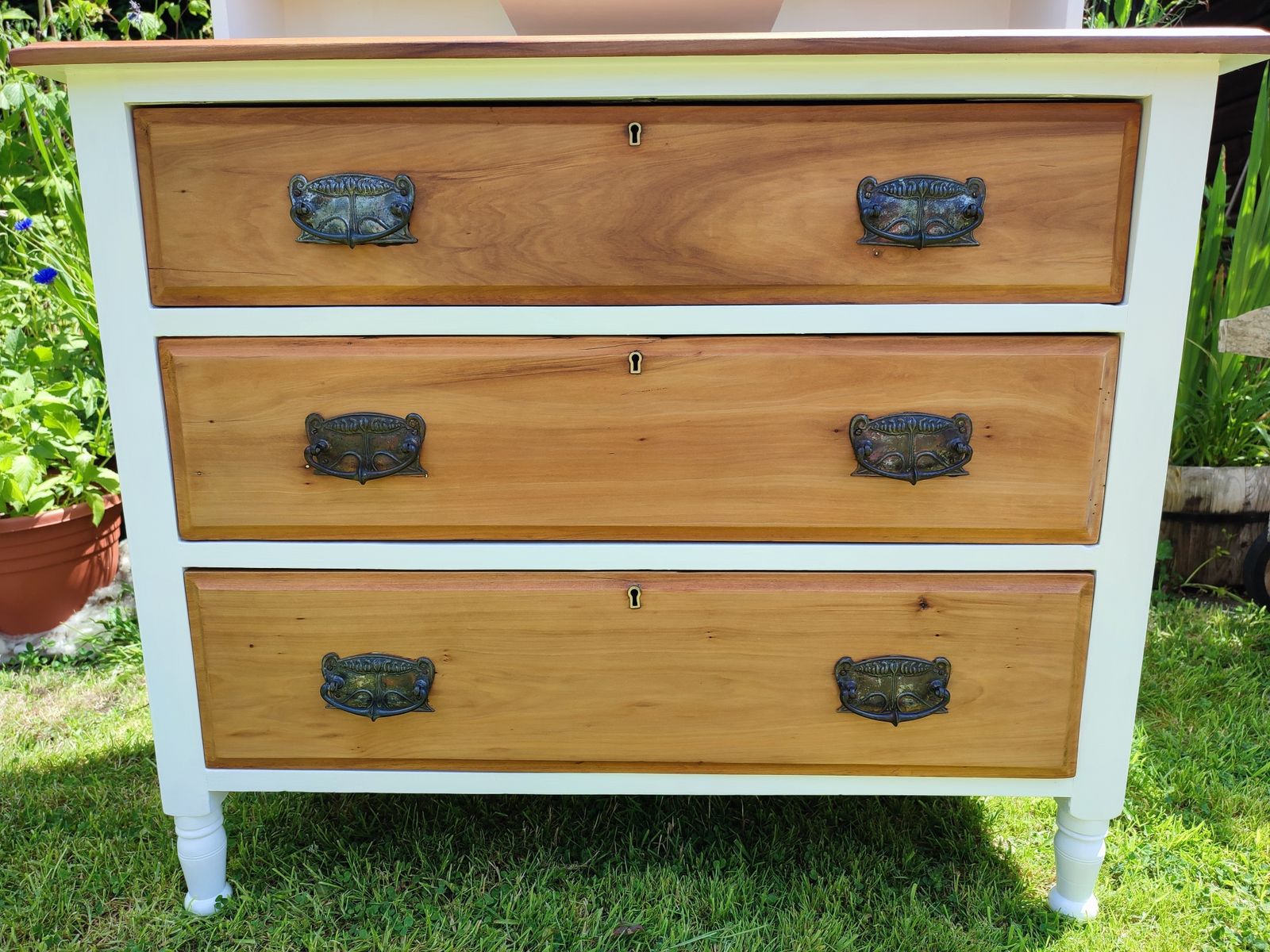 photo furniture Edwardian Walnut Mirrored Dressing Chest – Fully Restored   Original Handles   Simply Stunning!