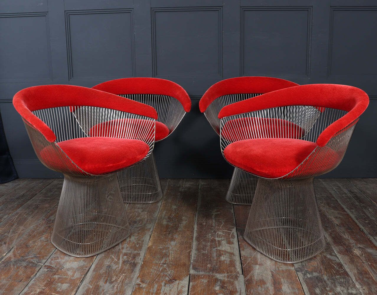 Set Of Four Warren Platner Dining Armchairs For Knoll, 1960s photo 6800.0