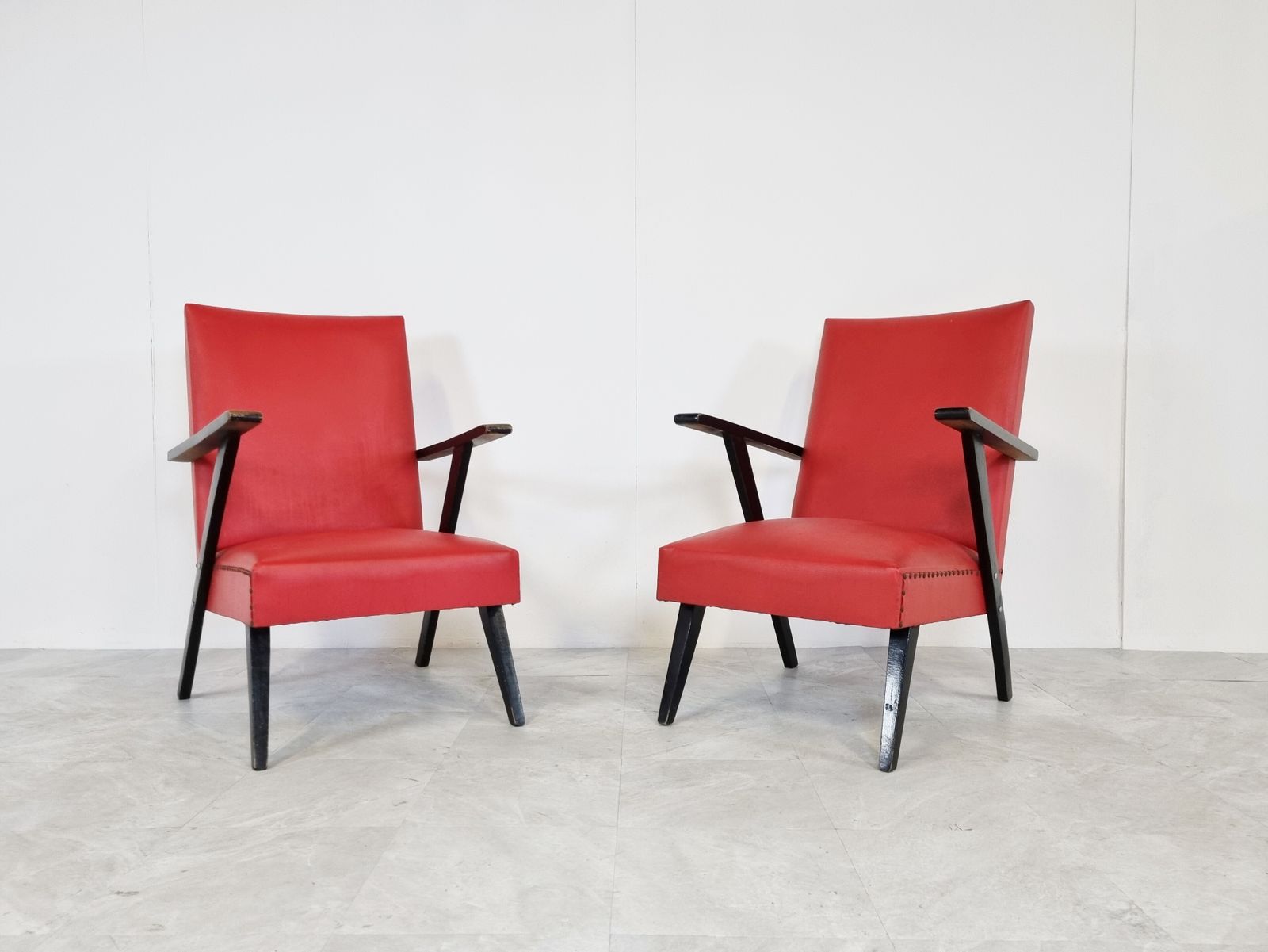 Pair Of Vintage Armchairs, 1960's Belgium photo for sale