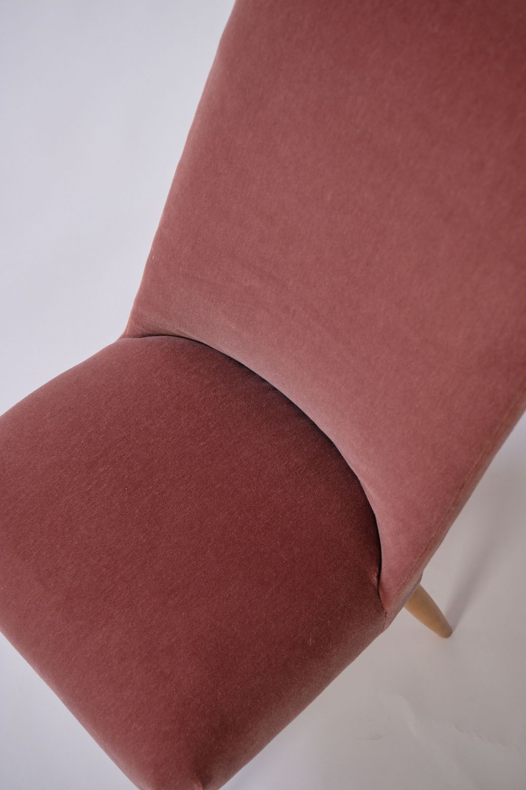Pink Mohair Velvet Slipper Chair photo buy
