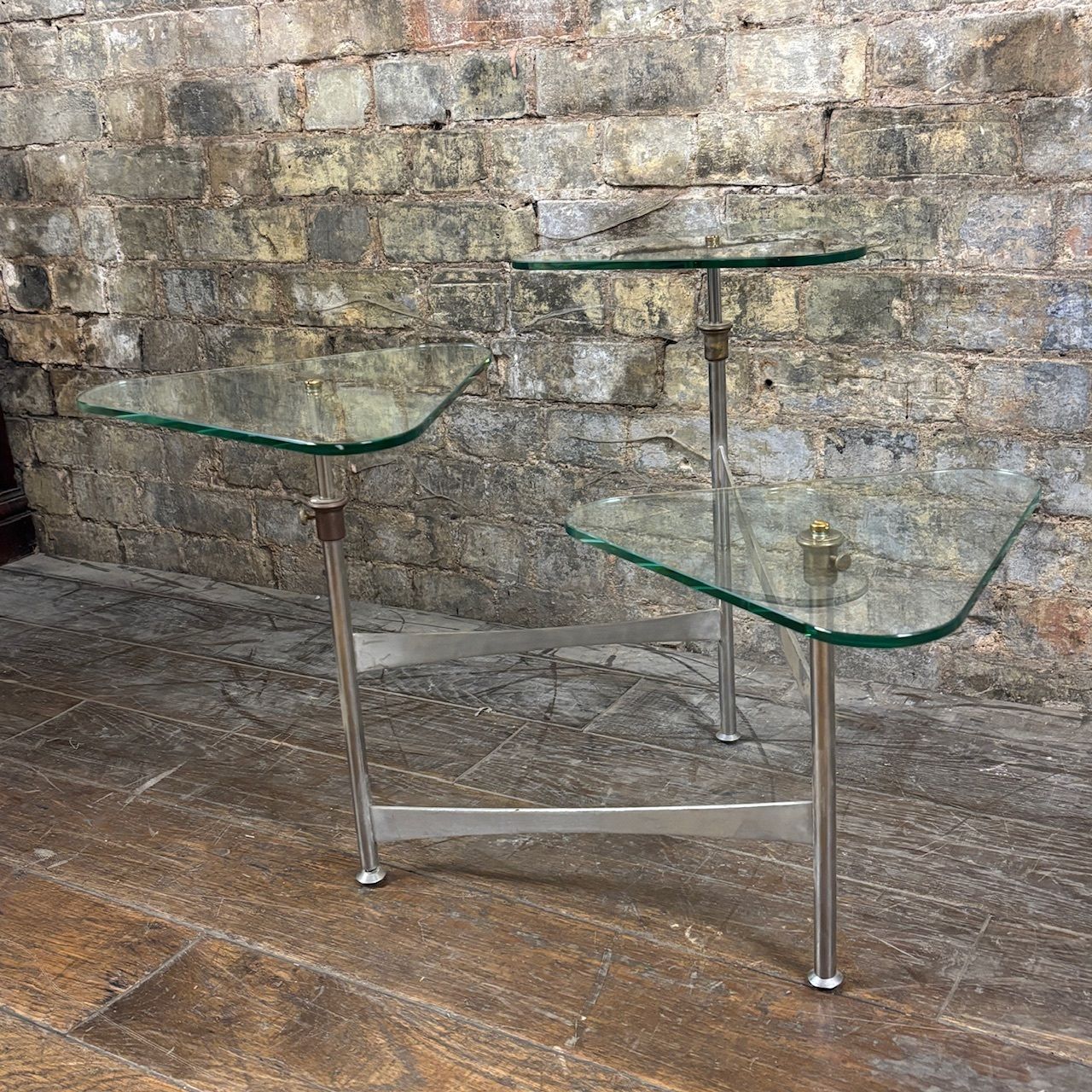 Mid 20th Century Chrome Countertop Shelving photo Furniture