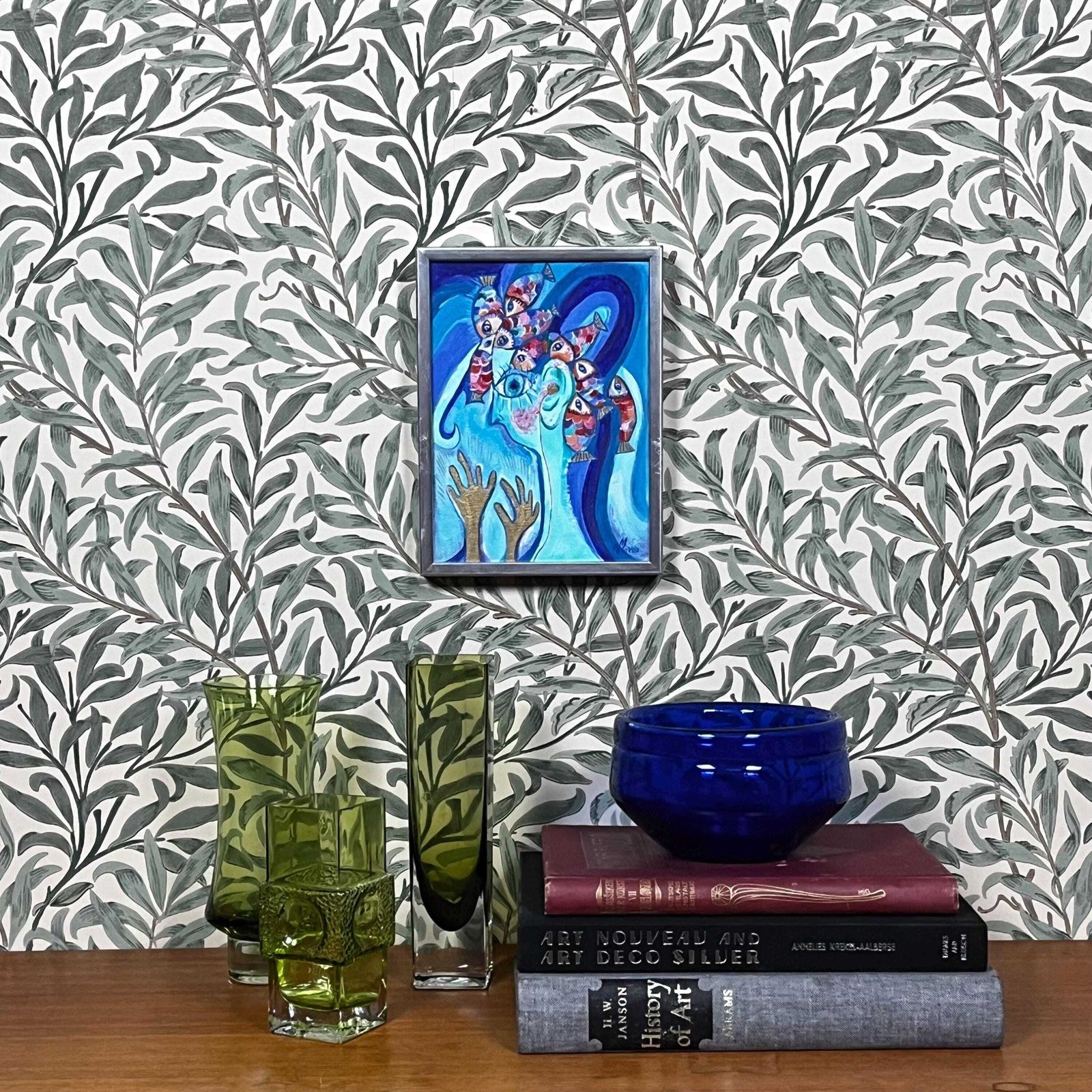 Aqua Anima 1981 – Surreal Symbolist Female Portrait, Signed Vm photo furniture