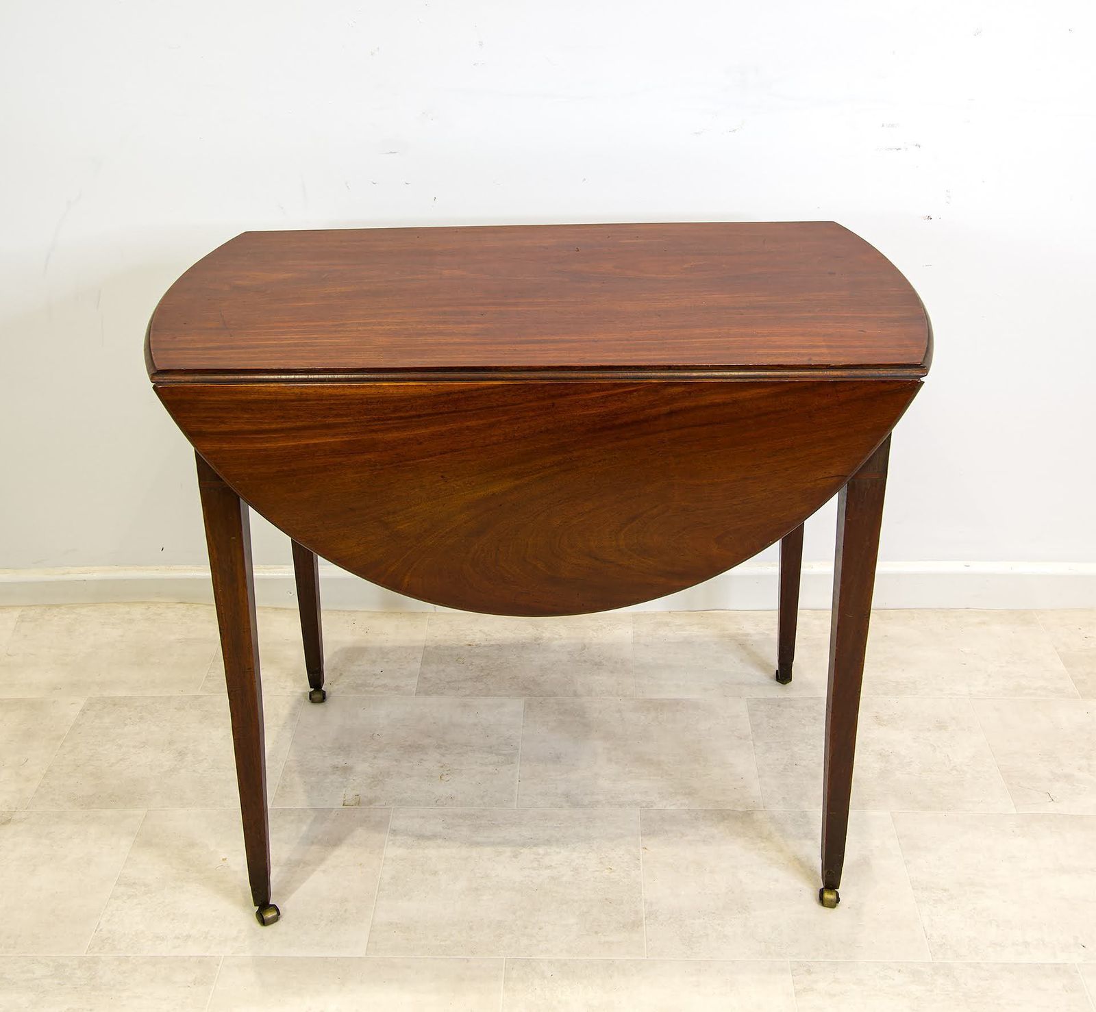 George III Mahogany Pembroke Table With Drawer And Brass Castors C.1810 photo furniture