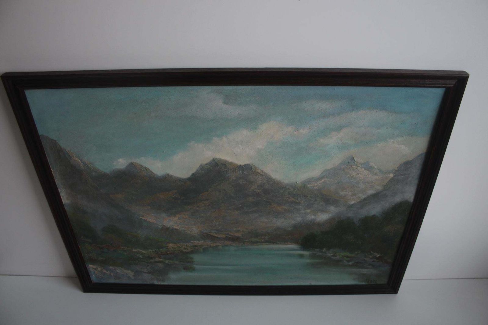 Hand Painted Painting, Oil On Fiberboard, Signed, Czechoslovakia, 1960's. photo Art