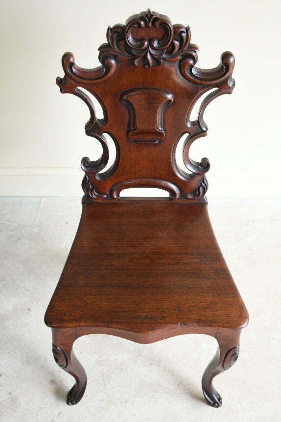 Antique Victorian Mahogany Hall Chair photo furniture