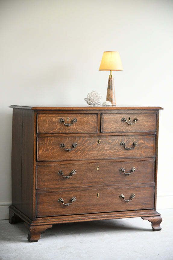 Georgian Oak Chest Of Drawers, Mid 20th Century photo furniture