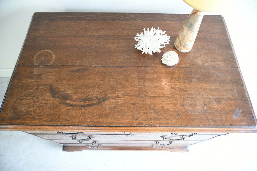 photo furniture Georgian Oak Chest Of Drawers, Mid 20th Century