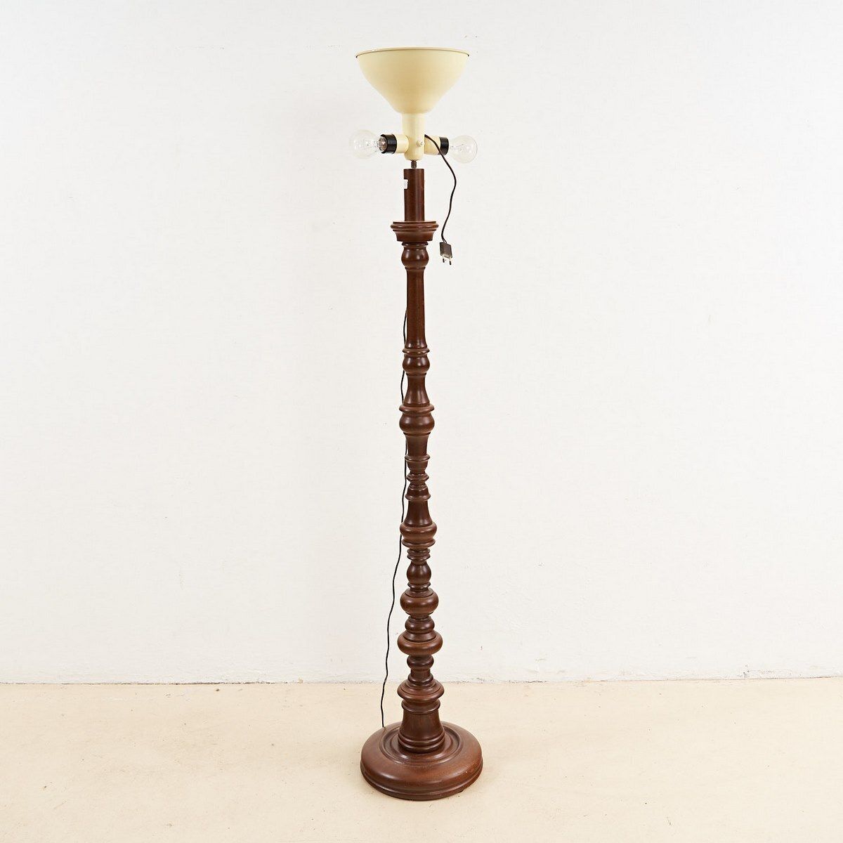 Wooden Floor Lamp, 1950s, Vintage