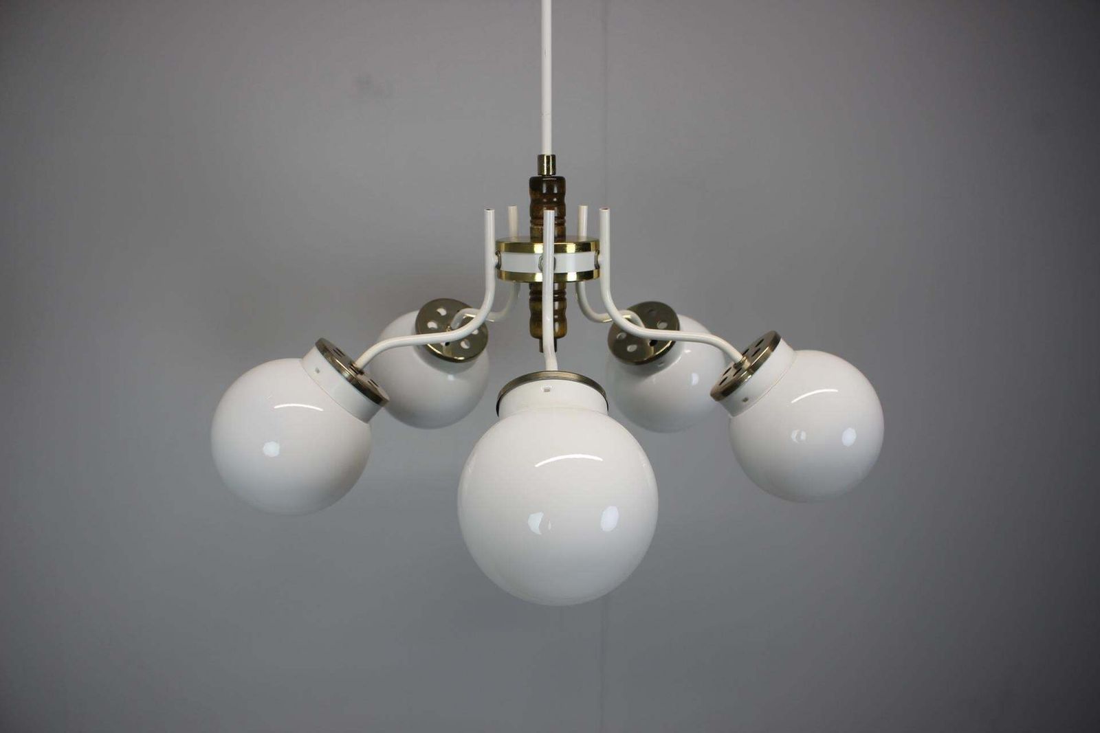 1970s Glass Chandelier, Czechoslovakia photo for sale