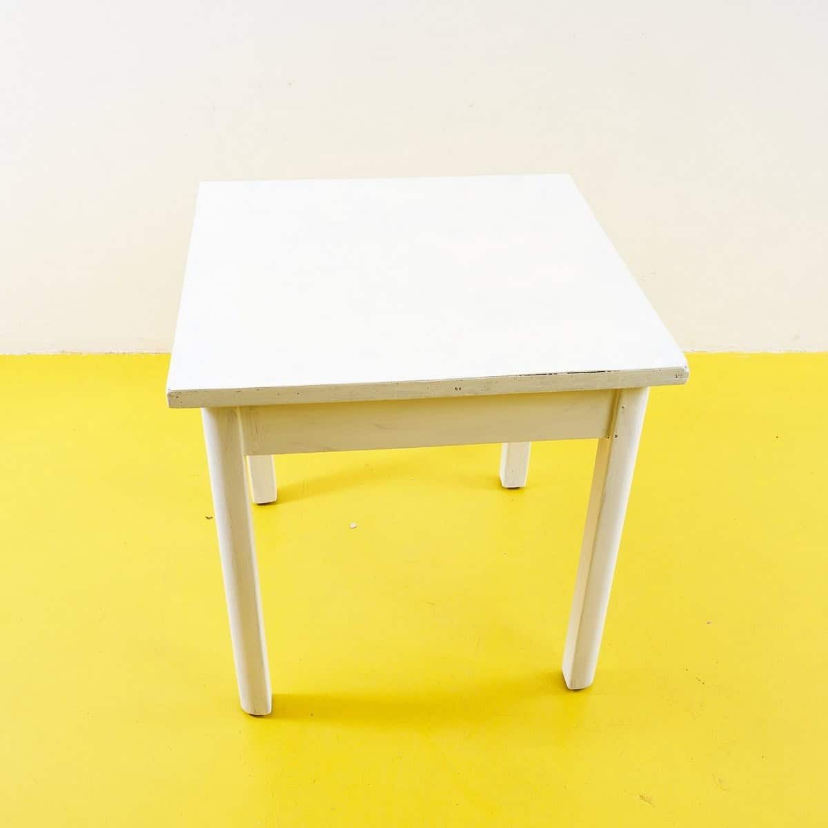 Elegant White Table In Minimalist Style photo for sale