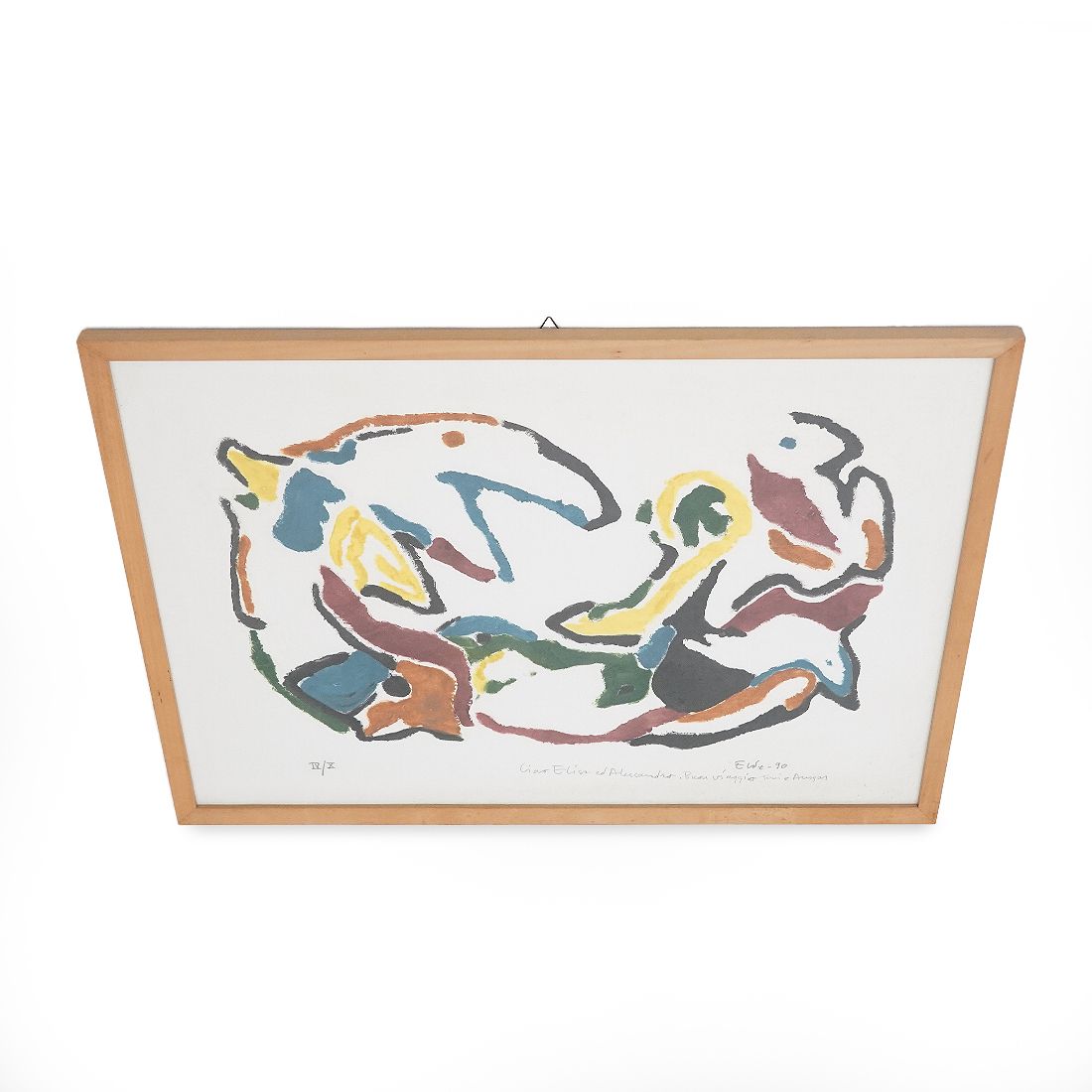 Ansgar Elde, Monotype Engraving And Woodcut From A Monotype For Il Bostrico, 1990s photo for sale