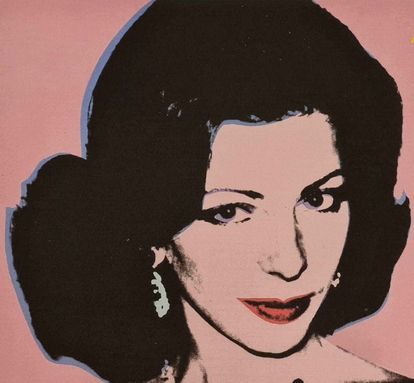 Art 1980's Andy Warhol Portrait Of A Celebrity In Pink photo