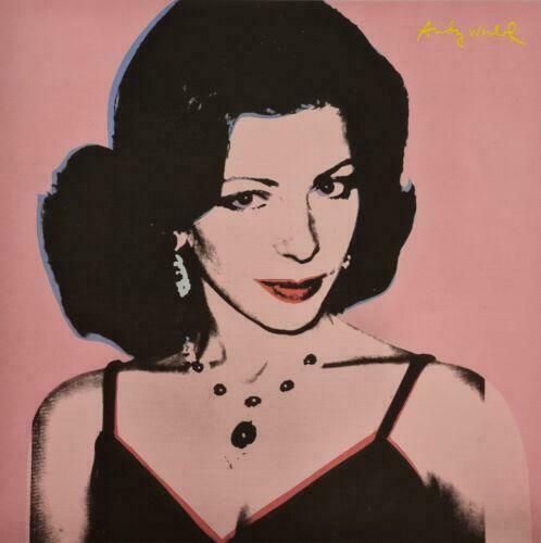 photo vinterior 1980's Andy Warhol Portrait Of A Celebrity In Pink