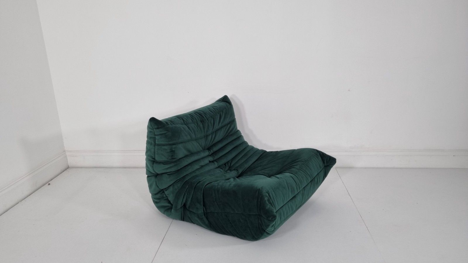 photo furniture Ligne Roset Togo Chair In Luxurious Deep Green Velvet Immaculate