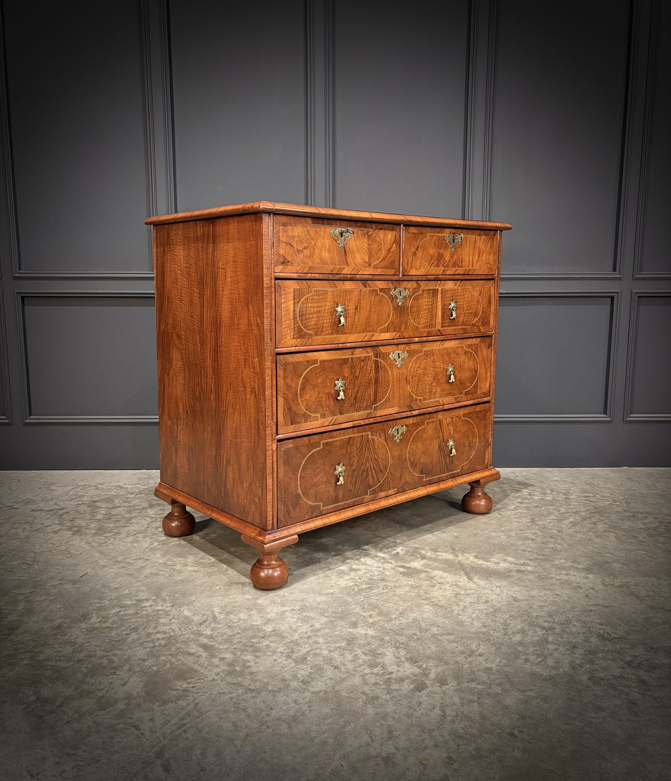 Fine William & Mary Walnut Chest Of Drawers photo Furniture