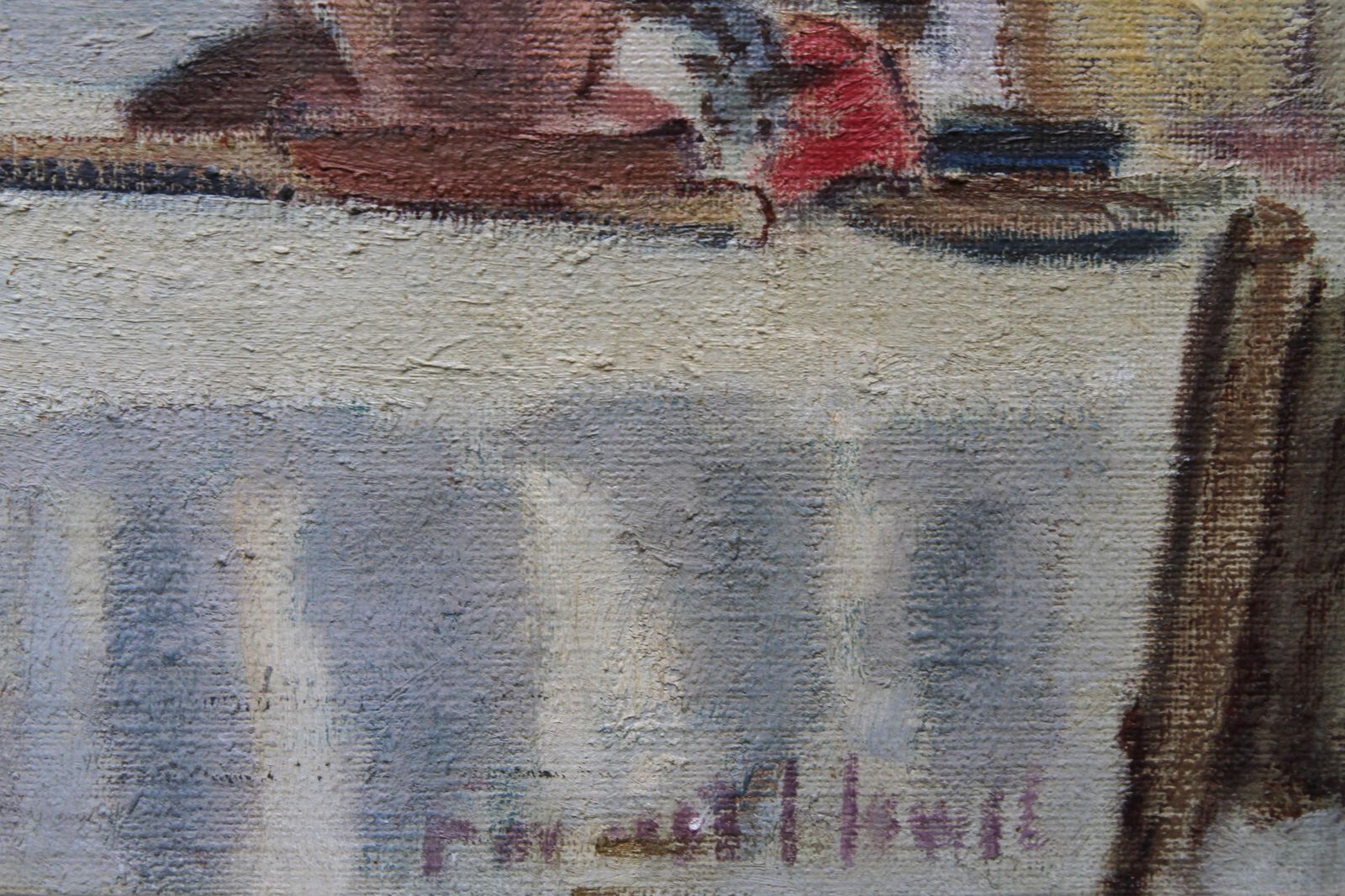 Forrest Hewitcafe Porto Fino Italy   British Post Impressionist Oil Painting Italian Rivieracirca 1930 photo buy