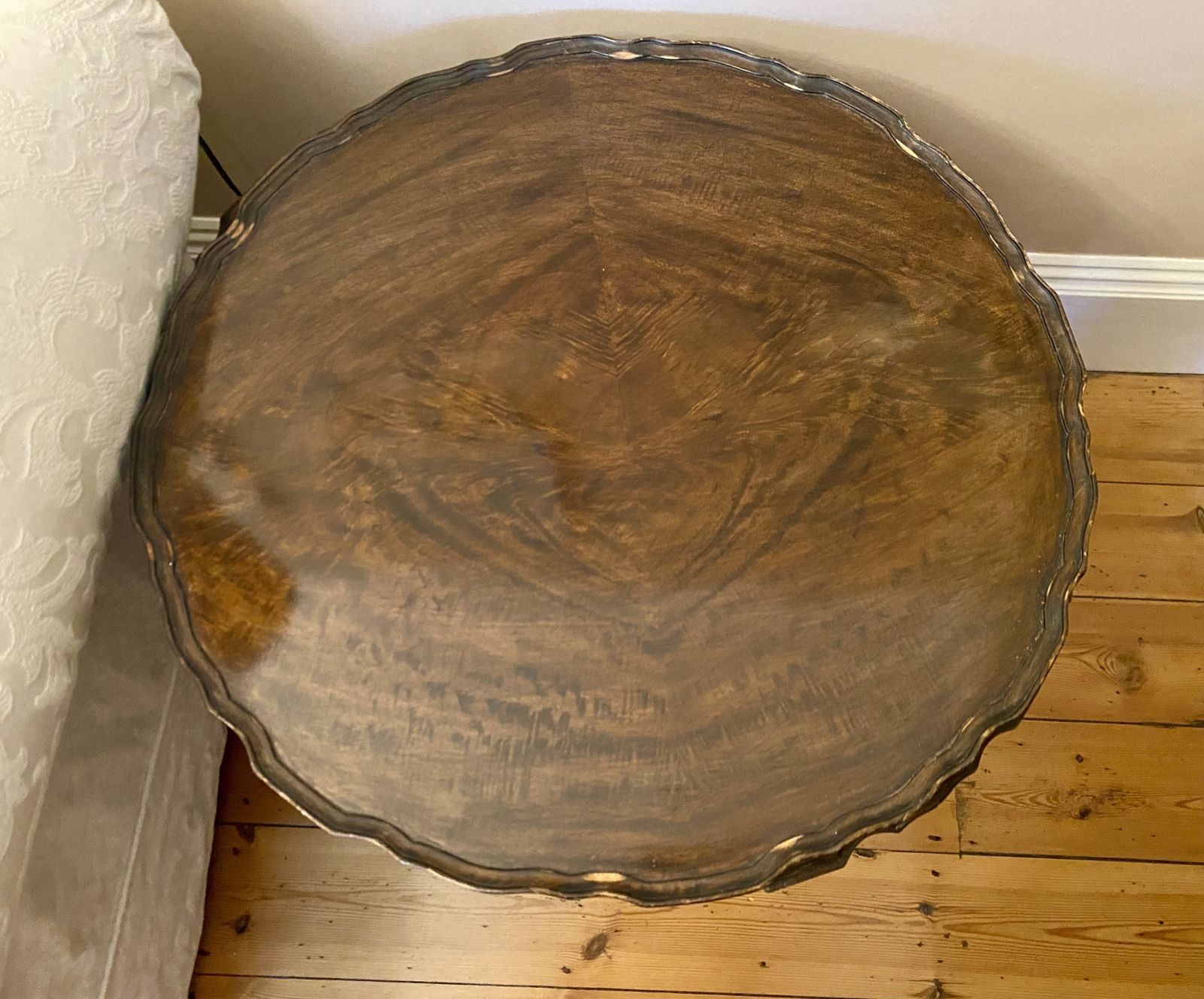 Antique Burr Walnut Pie Top Nest Of Tables photo for sale