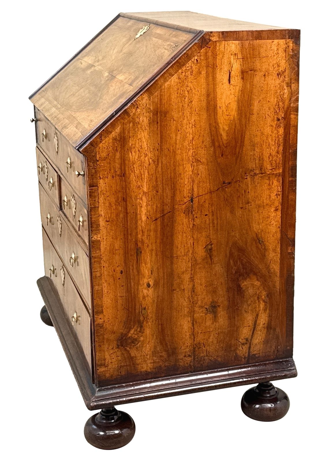 photo buy Queen Anne Early 18th Century Walnut Bureau (England, Circa 1705)
