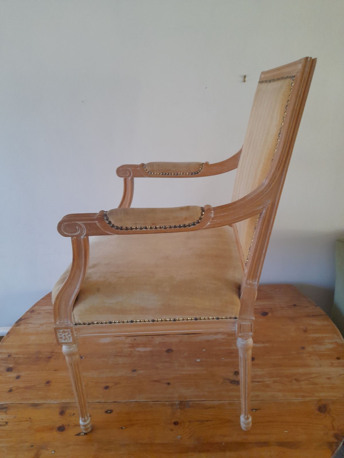 Fauteuil Chairs, Beech, Set Of Eight, Upholstered In Andrew Martin Velvet photo furniture