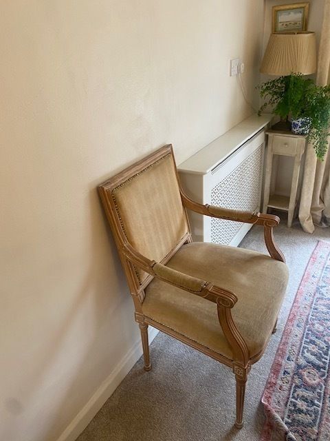 Fauteuil Chairs, Beech, Set Of Eight, Upholstered In Andrew Martin Velvet photo Furniture