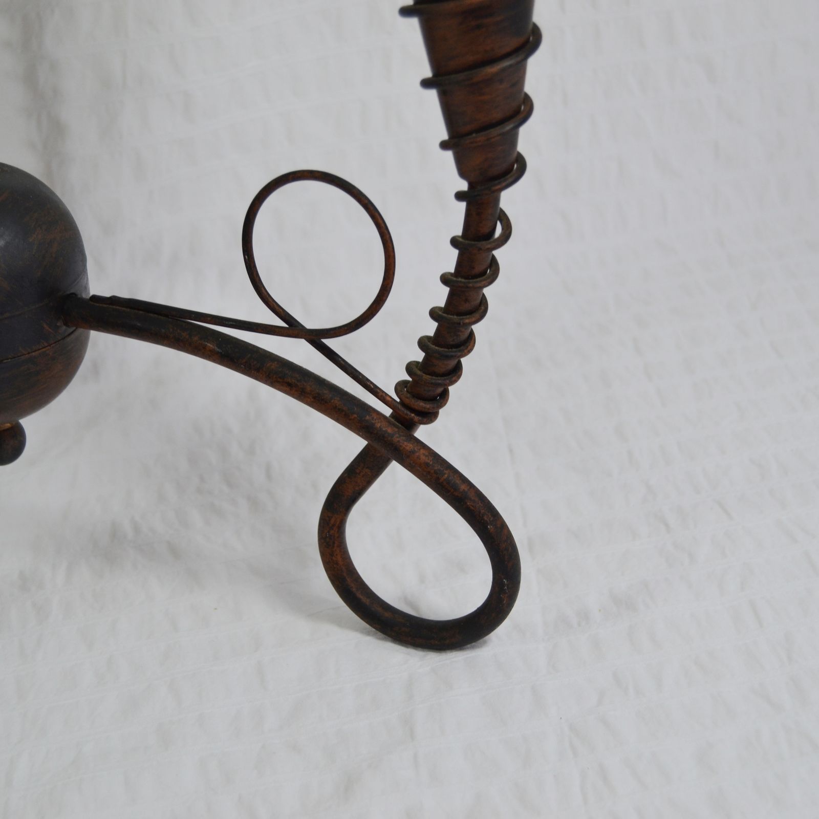 Vintage 1990's Ceiling Light, Twisted Metal 3 Arm photo Lighting