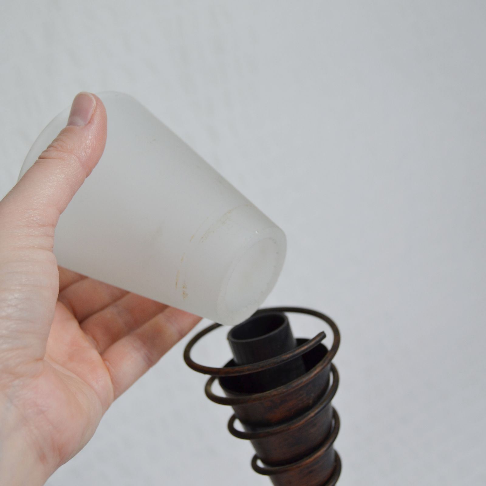 photo vinterior Vintage 1990's Ceiling Light, Twisted Metal 3 Arm