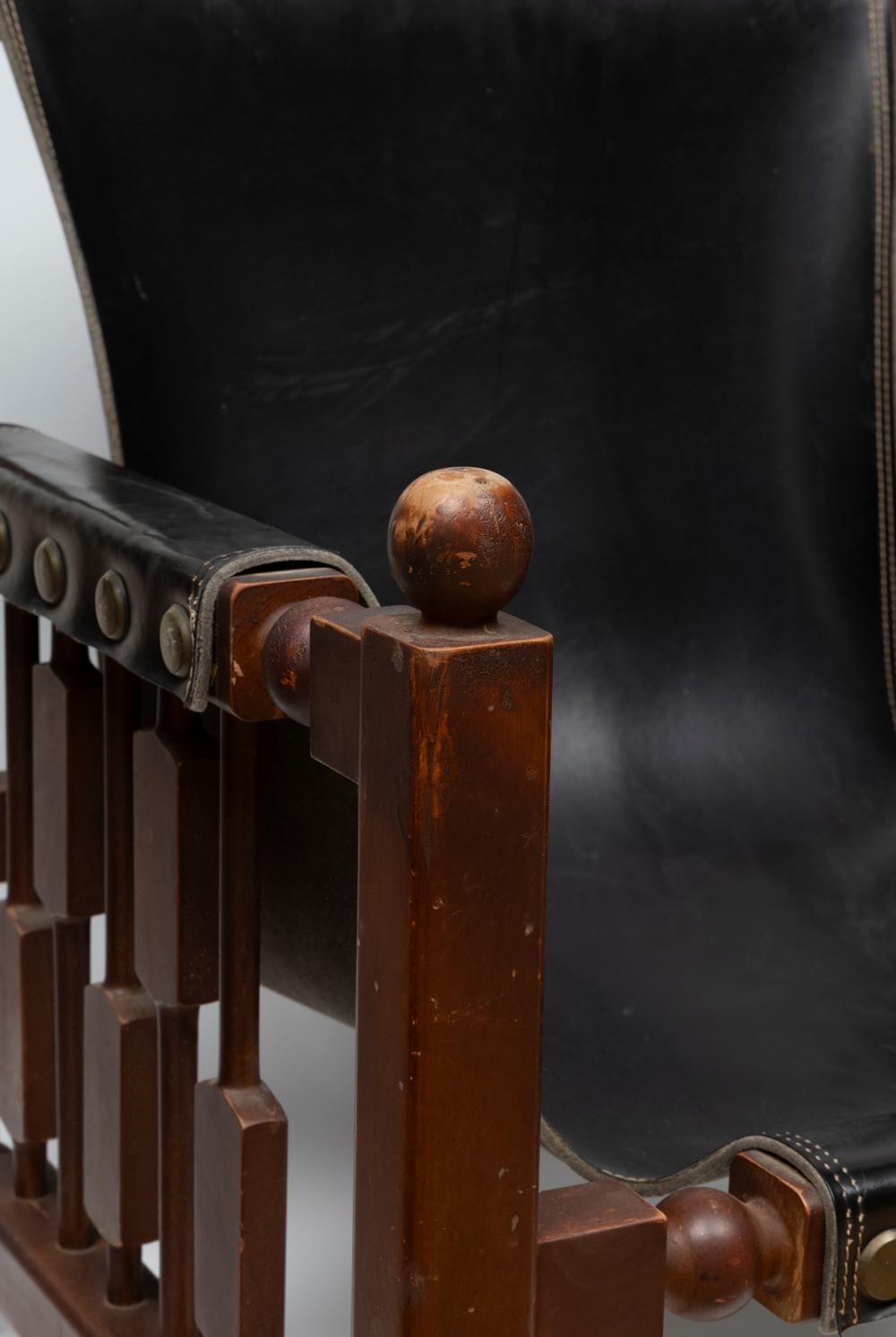 Paco Muñoz Pair Of Armchairs   Price For Both, Not Sold Separately   Wood & Leather photo 3625.0