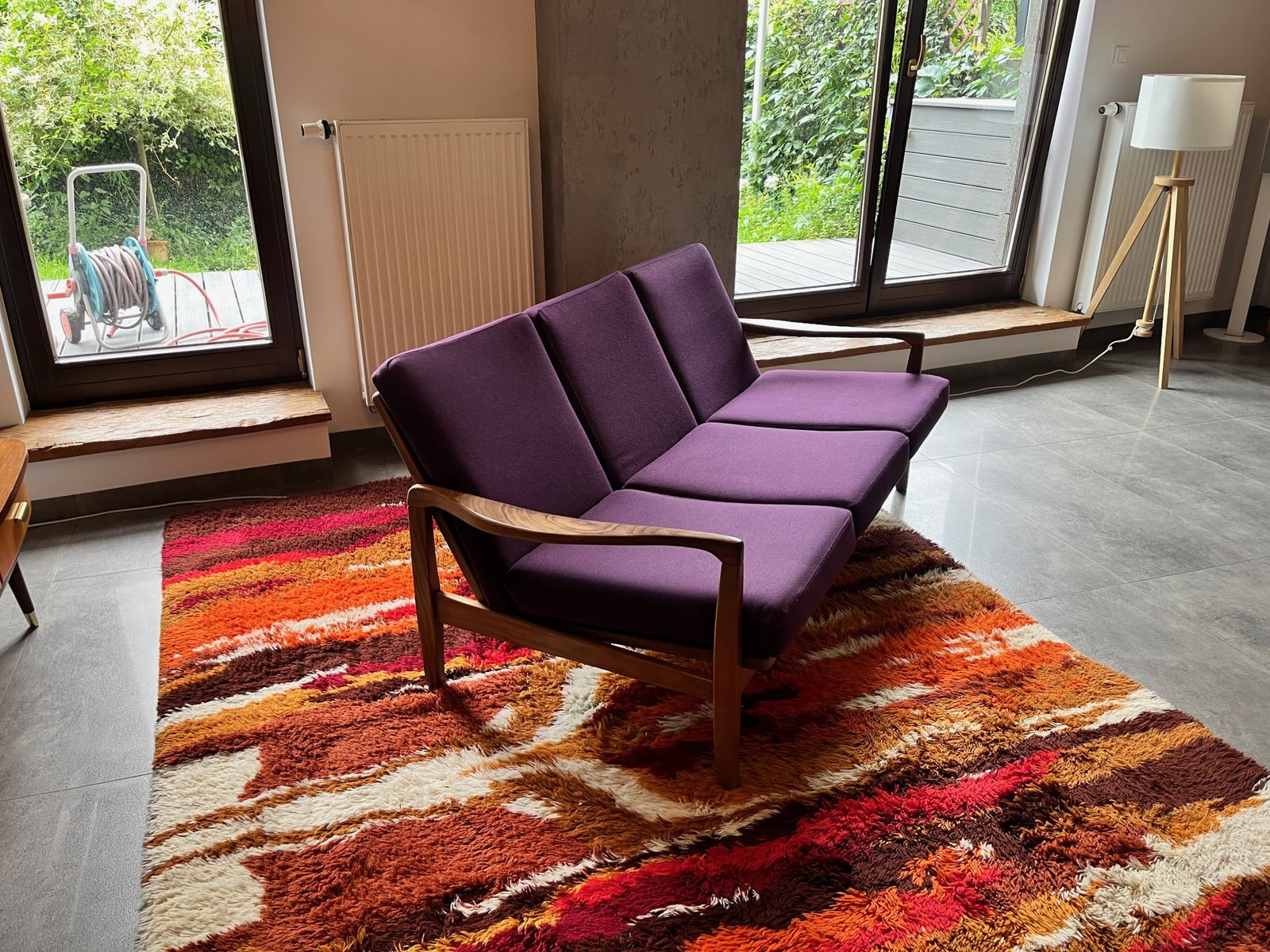 Mid Century Modern “New Yorker” Set By Guy Rogers For Toothill (1964) – Restored Sofa & Two High Back Armchairs photo for sale