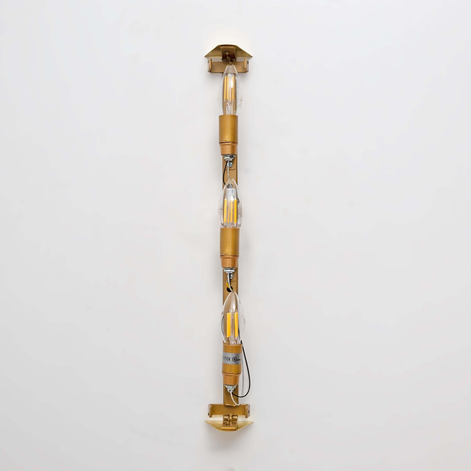Lighting Pair Of Modern Italian Brass And Murano Glass Textured Light Pink Wall Sconces photo