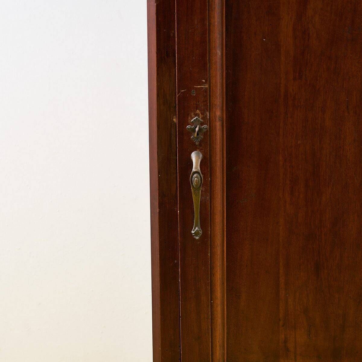 Antique Walnut Slabbed Wooden Wardrobe photo for sale