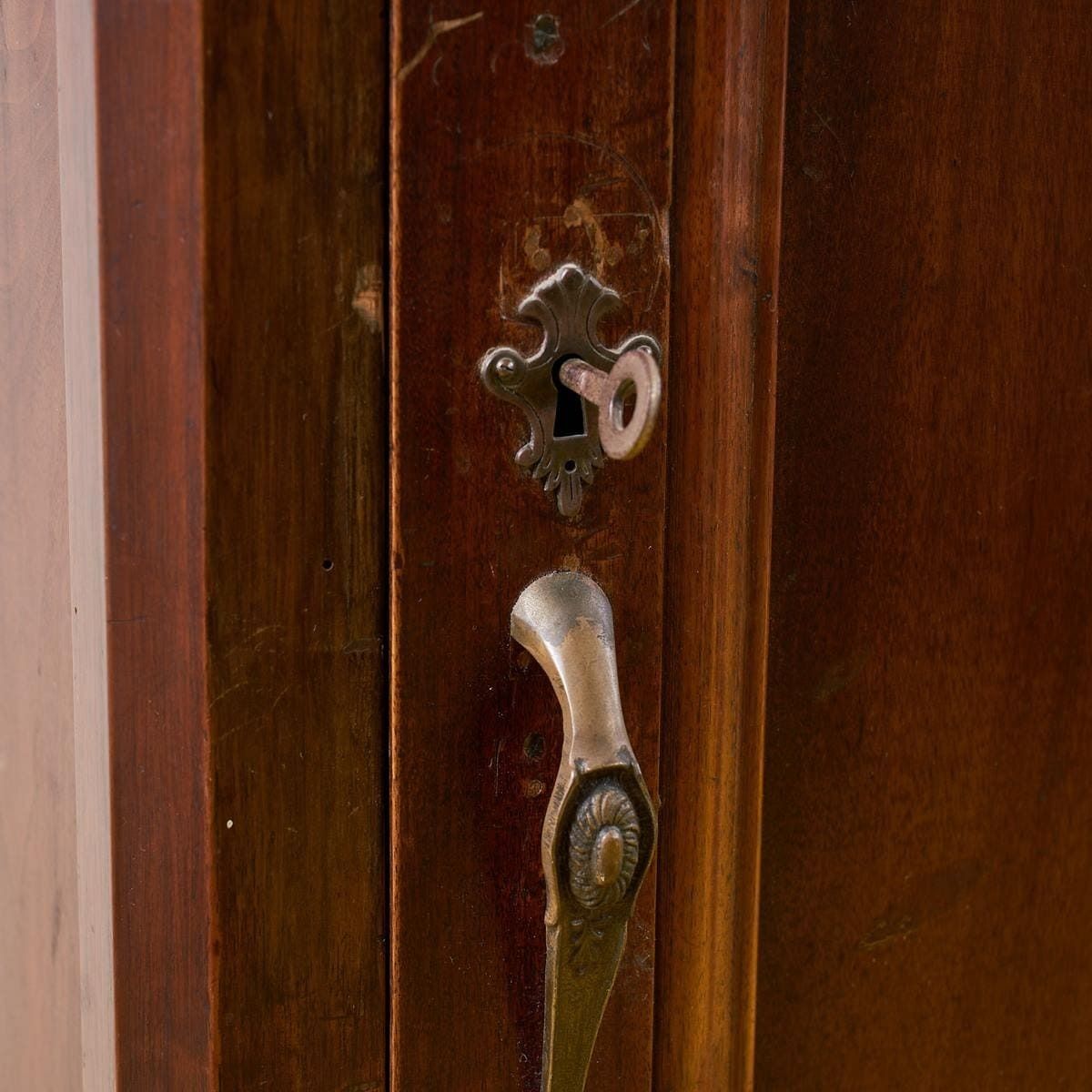 Antique Walnut Slabbed Wooden Wardrobe photo 1748.0