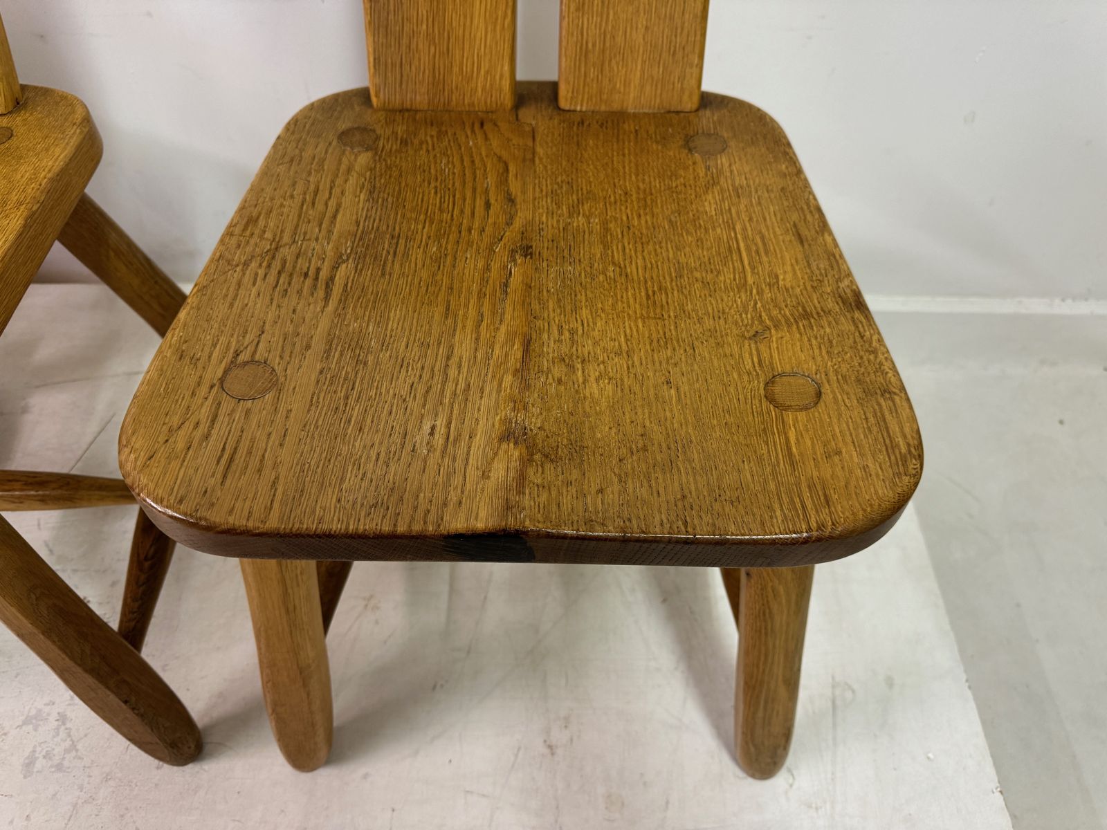 Set Of Four 1960s Oak Dining Chairs By De Puydt photo furniture