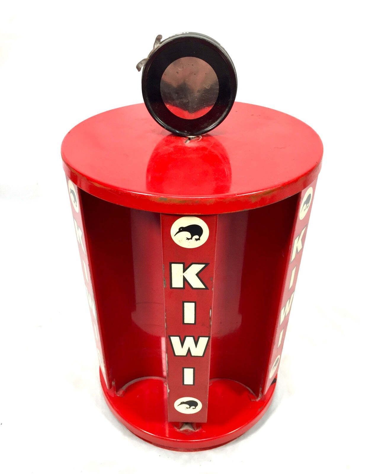 Antique Advertising Mid Century Kiwi Shoe Polish Shop Display Counter Dispenser photo vinterior