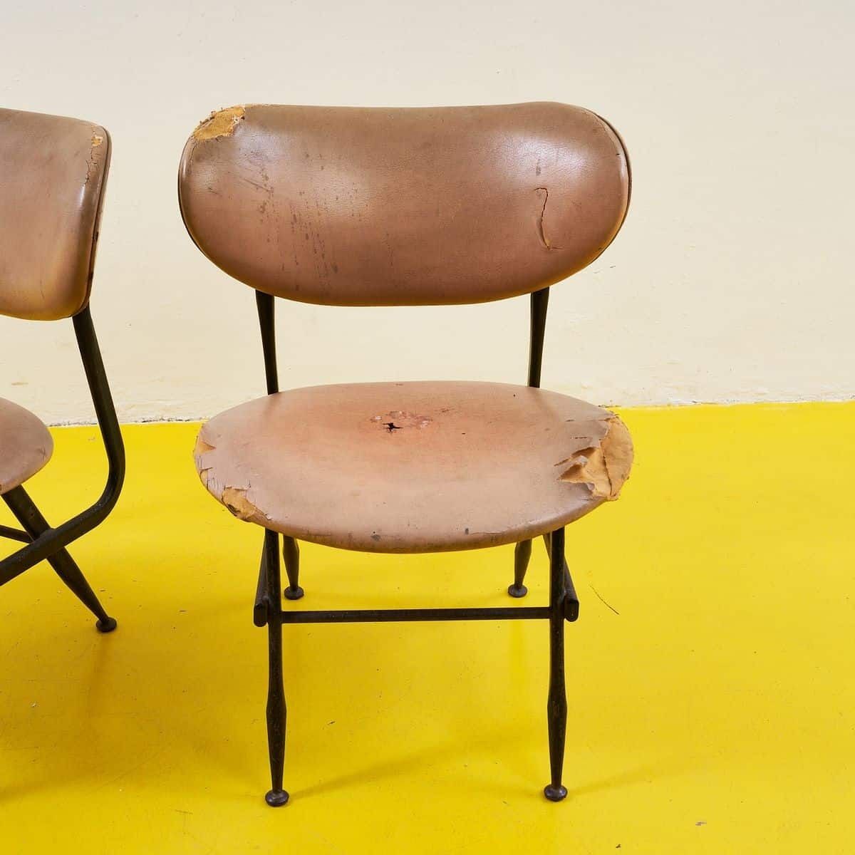 Pair Of 1950s Design Metal Armchairs photo furniture