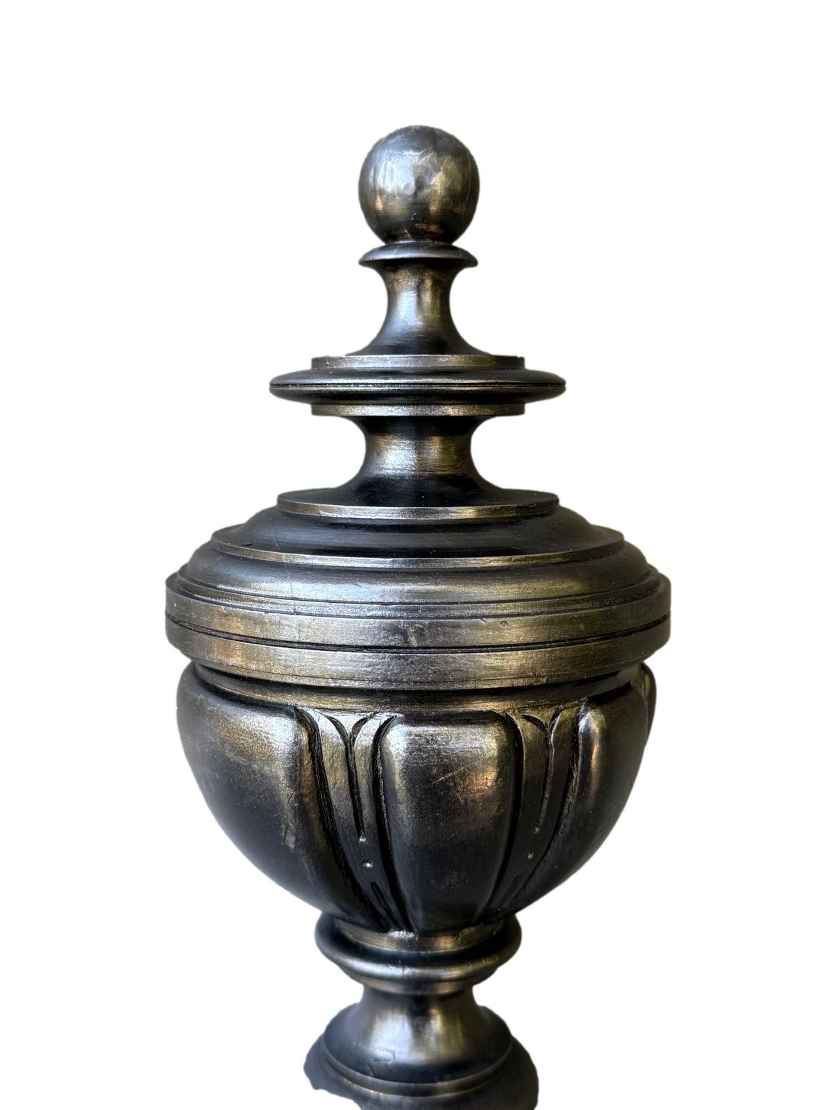 322.0 French Antique Architectural Wood Stairwell Finial, Napoleon III photo