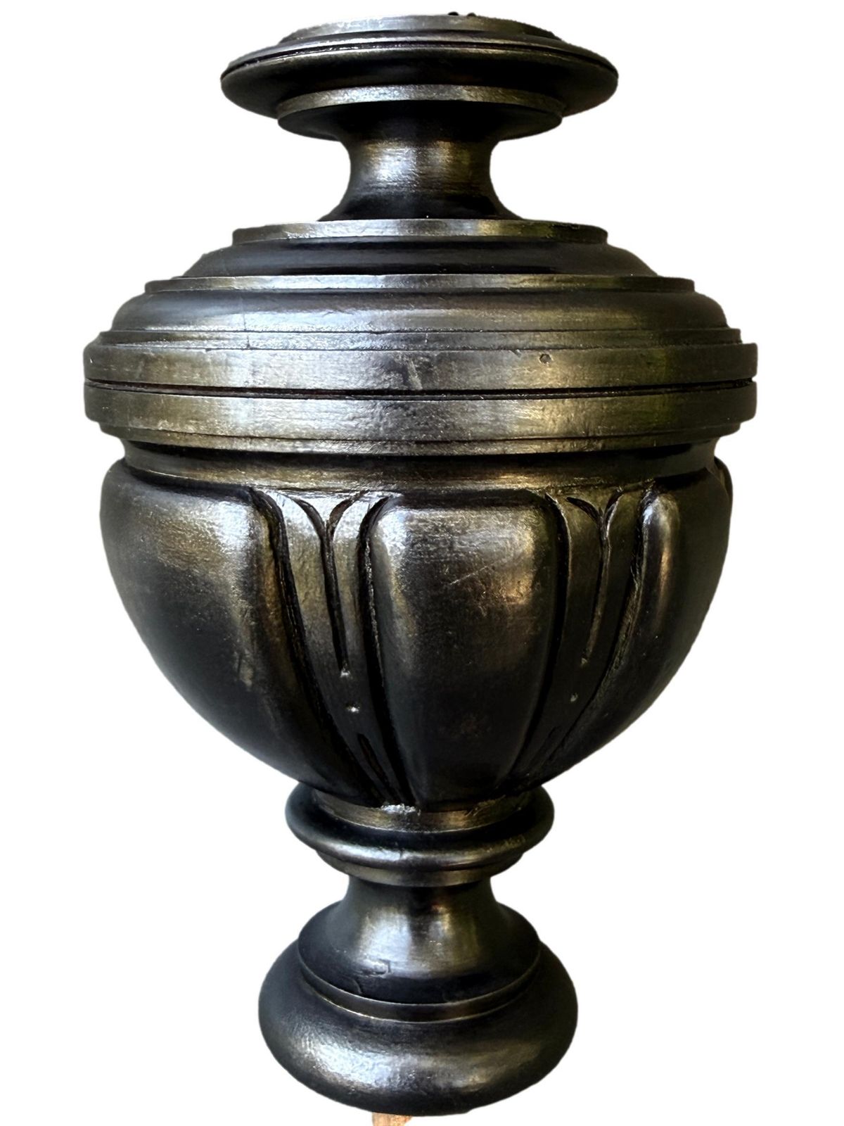 photo buy French Antique Architectural Wood Stairwell Finial, Napoleon III