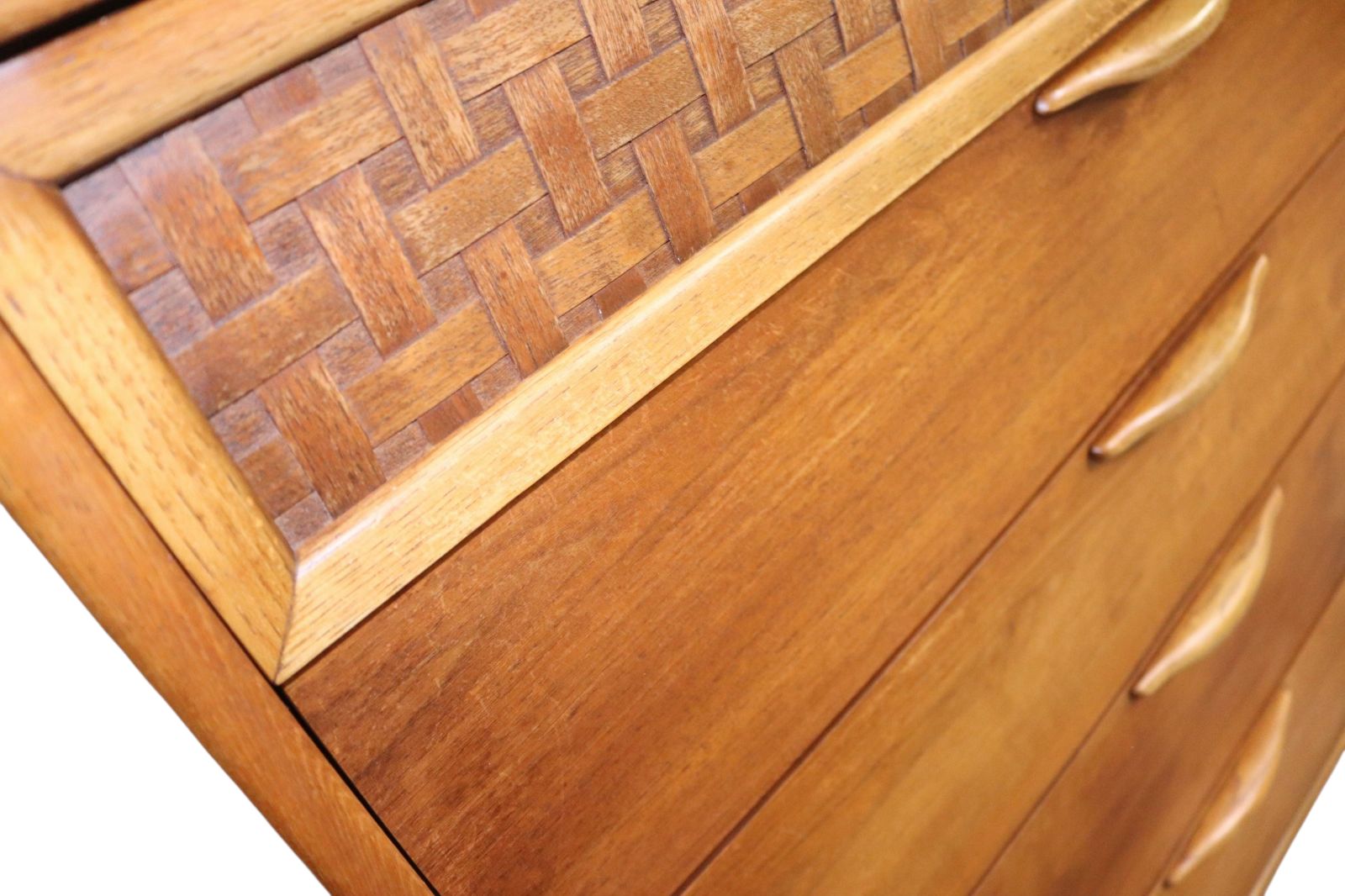 Rare Mid Century Lane ' Perception ' Large Teak Chest Of Drawers photo 795.0